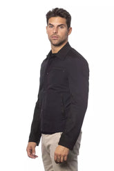 Verri Black Cotton Men's Bomber Jacket